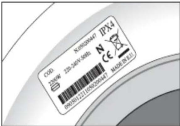 COD. 2200W 230-240V-50Hz N 090200447 IPX4 0902012211090200447 MADE IN E.II