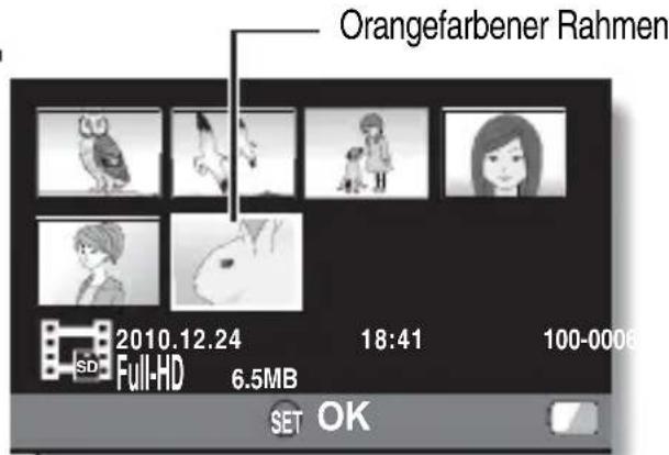 Orangefarbener Rahmen 2010.12.24 Full-HD 6.5MB 18:41 100-0006 SET OK