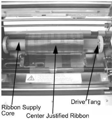 Ribbon Supply Core Center Justified Ribbon Drive Tang