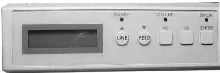 POWER ON LINE ERROR LINE FEED << ENTER