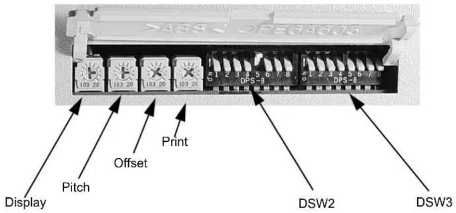 >ASS-OPE64605 103 20 103 20 103 20 6 1 2 3 4 5 6 7 8 DPS-8 5 1 2 3 4 5 6 7 8 DPS-8 Display Pitch Offset Print DSW2 DSW3