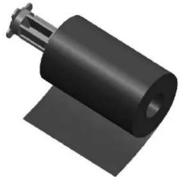 Bixolon SLP-T400CG - 3-4-2 Einlegen eines Farbbandes mit 1-Zoll-Rollenkern - 2