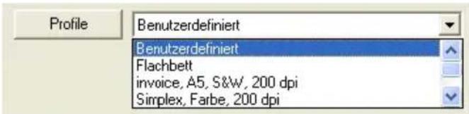 Profile Benutzerdefiniert Benutzerdefiniert Flachbett invoice, A5, S&W, 200 dpi Simplex, Farbe, 200 dpi