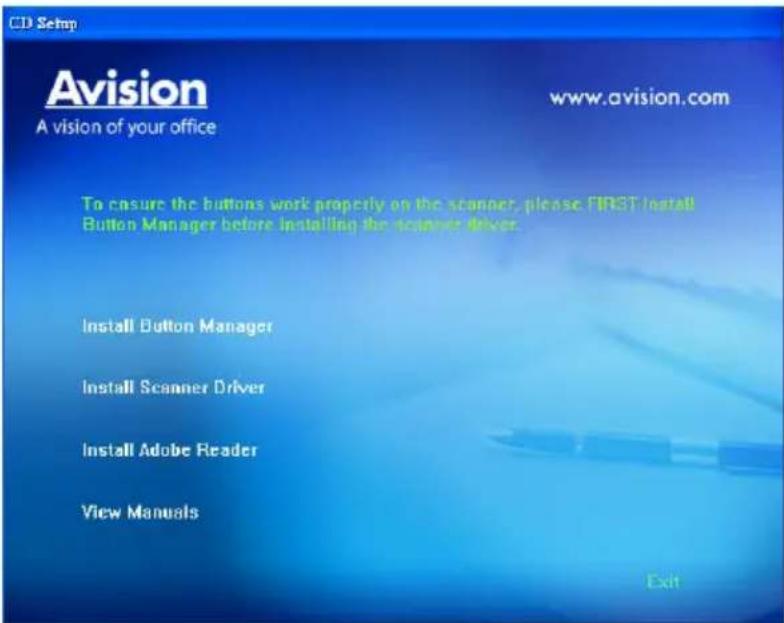 AVISION AV610C2 - Installieren des Scanner-Treibers - 1