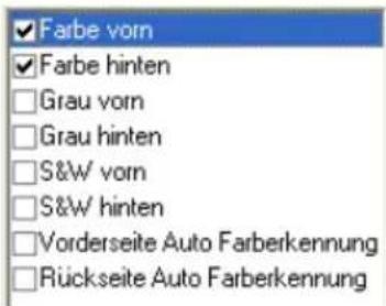 Farbe vorn Farbe hinten Grau vorn Grau hinten S&W vorn S&W hinten Vorderseite Auto Farberkennung Rückseite Auto Farberkennung