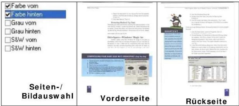 Farbe vorn Farbe hinten Grau vorn Grau hinten S&W vorn S&W hinten Seiten-/Bildauswahl Vorderseite Rückseite