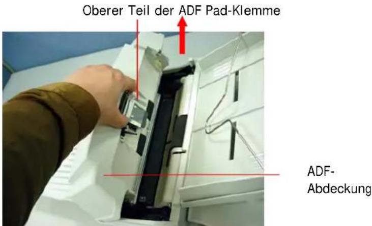 Oberer Teil der ADF Pad-Klemme ADF- Abdeckung