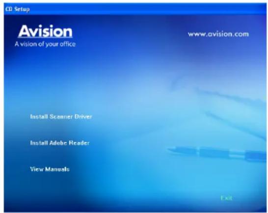 AVISION AV-3850SU - Installation der Scannertreiber - 1