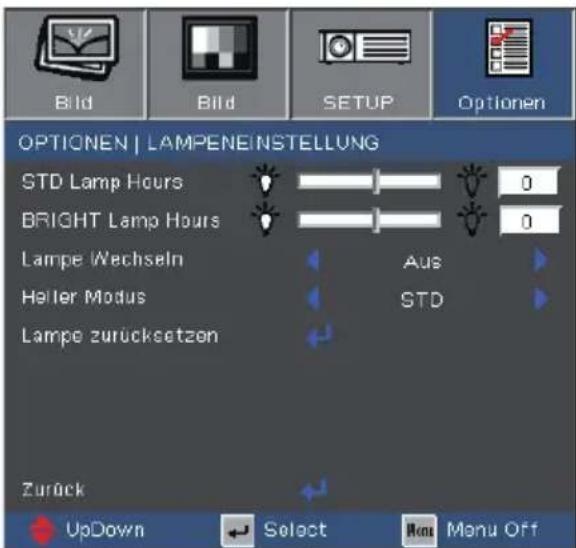 GEHA compact 225 - Optionen | Lampeneinstellung - 1