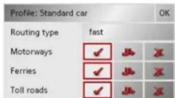 BECKER Traffic Assist Z250 Ferrari Edition - The Routing options key - 2