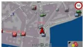 BECKER Traffic Assist Z250 Ferrari Edition - Change to map display - 2