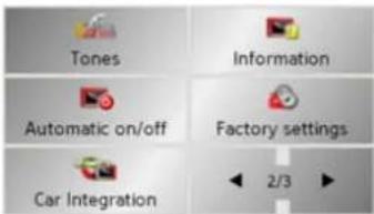 BECKER Traffic Assist Z250 Ferrari Edition - The setting menu - 2