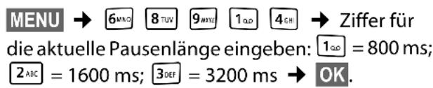GIGASET E300A - Pause nach R-Taste ändern - 1