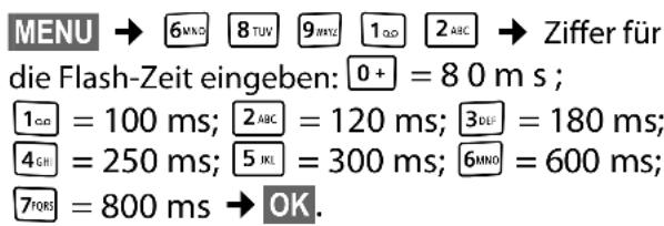 GIGASET E300A - Flash-Zeit einstellen - 1