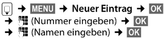 GIGASET E300A - Nummer im Telefonbuch speichern - 1