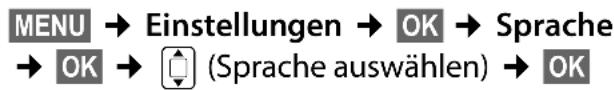 GIGASET E300A - Display-Sprache ändern - 1