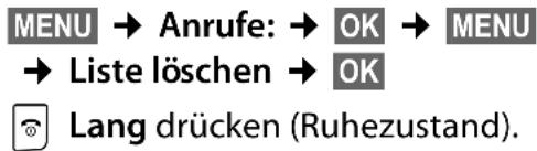 GIGASET E300A - Anruferliste löschen - 1