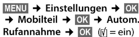 GIGASET E300A - Automatische Rufannahme - 1