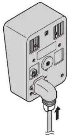 PANASONIC BL-C160CE - Wickeln Sie den mitgelieferten Schaumstoffstreifen um das Kabel, führen Sie es in die Öffnung des rechtwinkligen Verbindungsstücks ein und umwickeln Sie anschließend mindestens die ersten 50 mm (1 15/16 in) des Kabels mit dem mitgelieferten Selbstklebeband. - 1