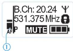 B.Ch: 20.24 531.375 MHz AF P MUTE