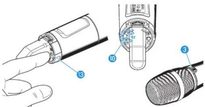 SENNHEISER SKM 300-865 G3-G - Funkmikrofon ein-/ausschalten - 1