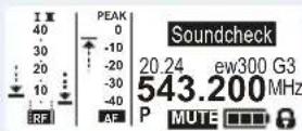 SENNHEISER EW 352 G3-B-EU - Darstellung Bezeichnung der Standardanzeige - 3
