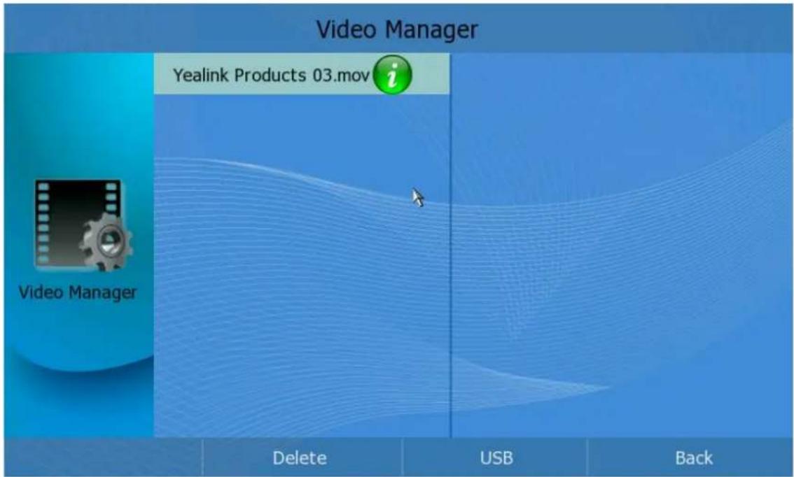 Video Manager Yealink Products 03.mov Video Manager Delete USB Back