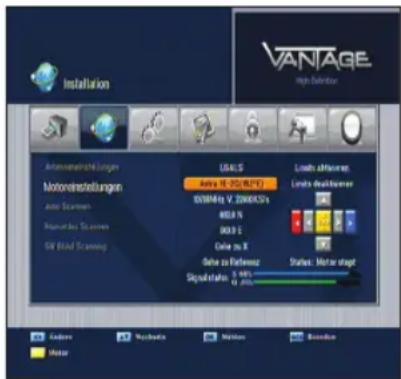 VANAGE High Definition Ankennwerte Rungen Motorerstellungen Auto Scramen Motorer und Sistern SW Read Scanning LOGS Auto HE 200/MPZ 000MHz V 2000KHz's MEN 000 K Color zu K Color zu Rachem Signal strength: 1 MHz Status: Motor stage Goldstone Mechanika Motion Glenation Motor