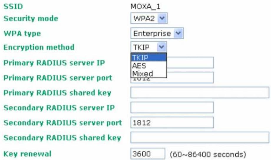 Moxa AWK-5222 - WPA/WPA2-Enterprise (for Redundant AP, AP, or Master mode) - 1