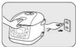 SANYO ECJ-HC55S - Attach inner lid for slow cooking. Close the outer lid and insert power plug into electrical outlet. - 1