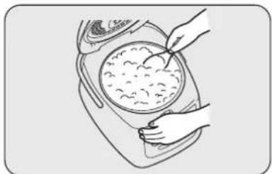 SANYO ECJ-HC55S - Stir the rice before serving. Cooked rice can be kept warm for up to 12 hours. - 1