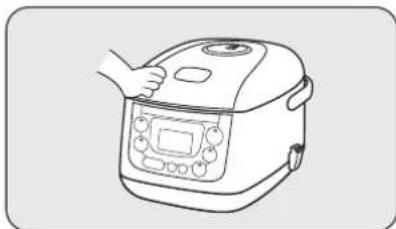 SANYO ECJ-HC55S - Attach the inner lid for cooking rice and close the outer lid. - 1