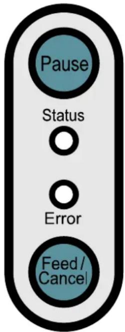 Pause Status Error Feed/ Cancel