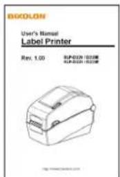 BIKOLON User's Manual Label Printer Rev. 1.00 SP-020 / ISO/IE SP-020 / ISO/IE