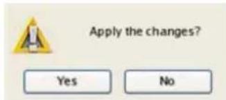 Apply the changes? Yes No