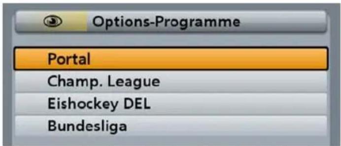 Options-Programme Portal Champ. League Eishockey DEL Bundesliga