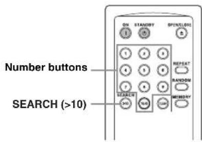 Number buttons SEARCH (>10)