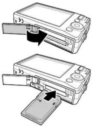 AGFAPHOTO Optima 105 - Inserting an SD/ SDHC Memory Card - 1