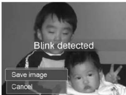 Blink detected Save image Cancel