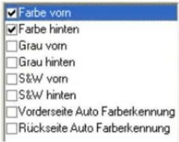 Farbe vorn Farbe hinten Grau vorn Grau hinten S&W vorn S&W hinten Vorderseite Auto Farberkennung Rückseite Auto Farberkennung