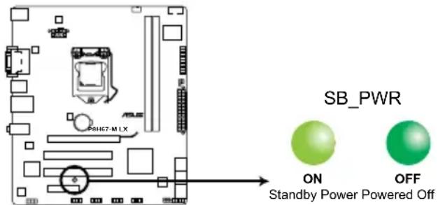ASUS P8H67-M LE - Standby-Strom LED - 1
