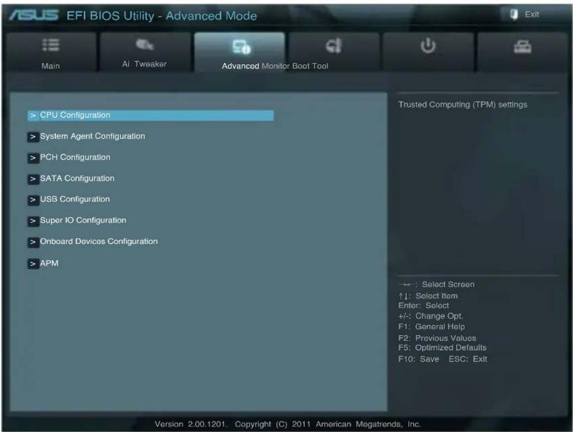 ASUS P8H67-M LE - Advanced-Menü - 2