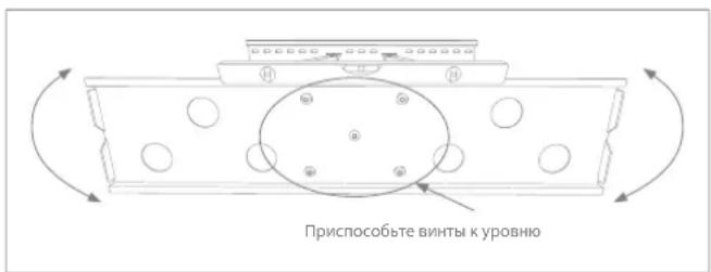 Приспособьте винты к уровню