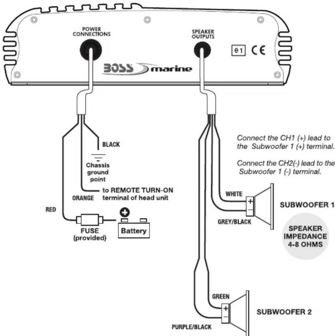 BOSS Marine MR800 - 4-Channel Amplifier - 1