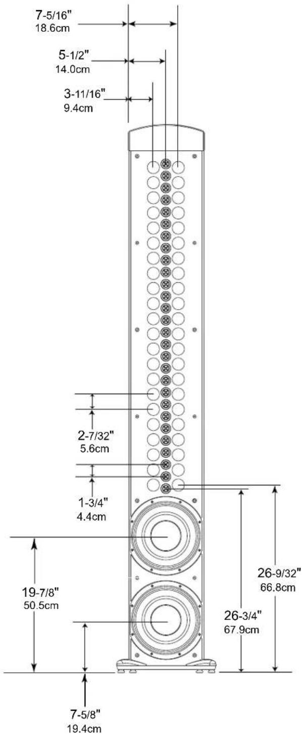 7-5/16" 18.6cm 5-1/2" 14.0cm 3-11/16" 9.4cm 2-7/32" 5.6cm 1-3/4" 4.4cm 19-7/8" 50.5cm 26-9/32" 66.8cm 26-3/4" 67.9cm 7-5/8" 19.4cm