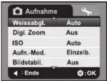 AGFAPHOTO DV-5580Z - Aufnahme-Menü - 2