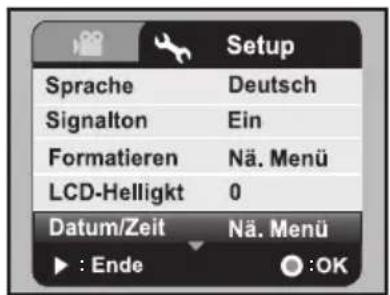 AGFAPHOTO DV-5580Z - Datum und Uhrzeit einstellen - 1