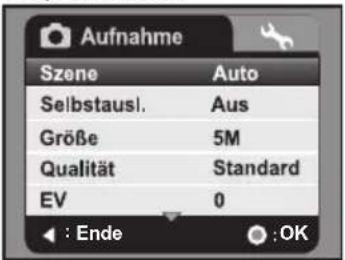 AGFAPHOTO DV-5580Z - Aufnahme-Menü - 1