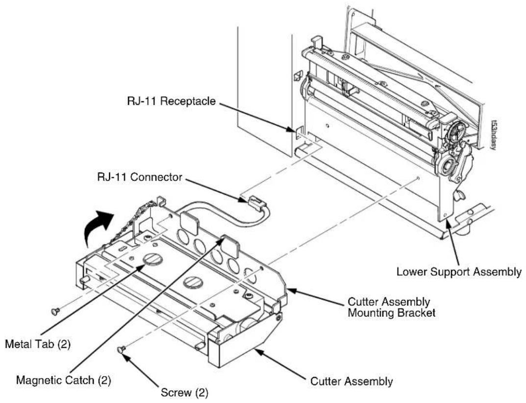 Printronix T5208R - Installing The Cutter - 1