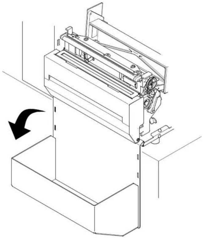 Printronix T5208R - Installing The Media Cutter Tray - 2